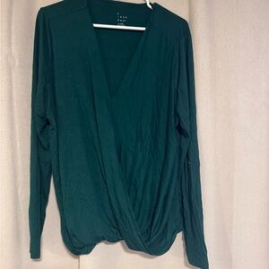 Elegant Teal Wrap Top